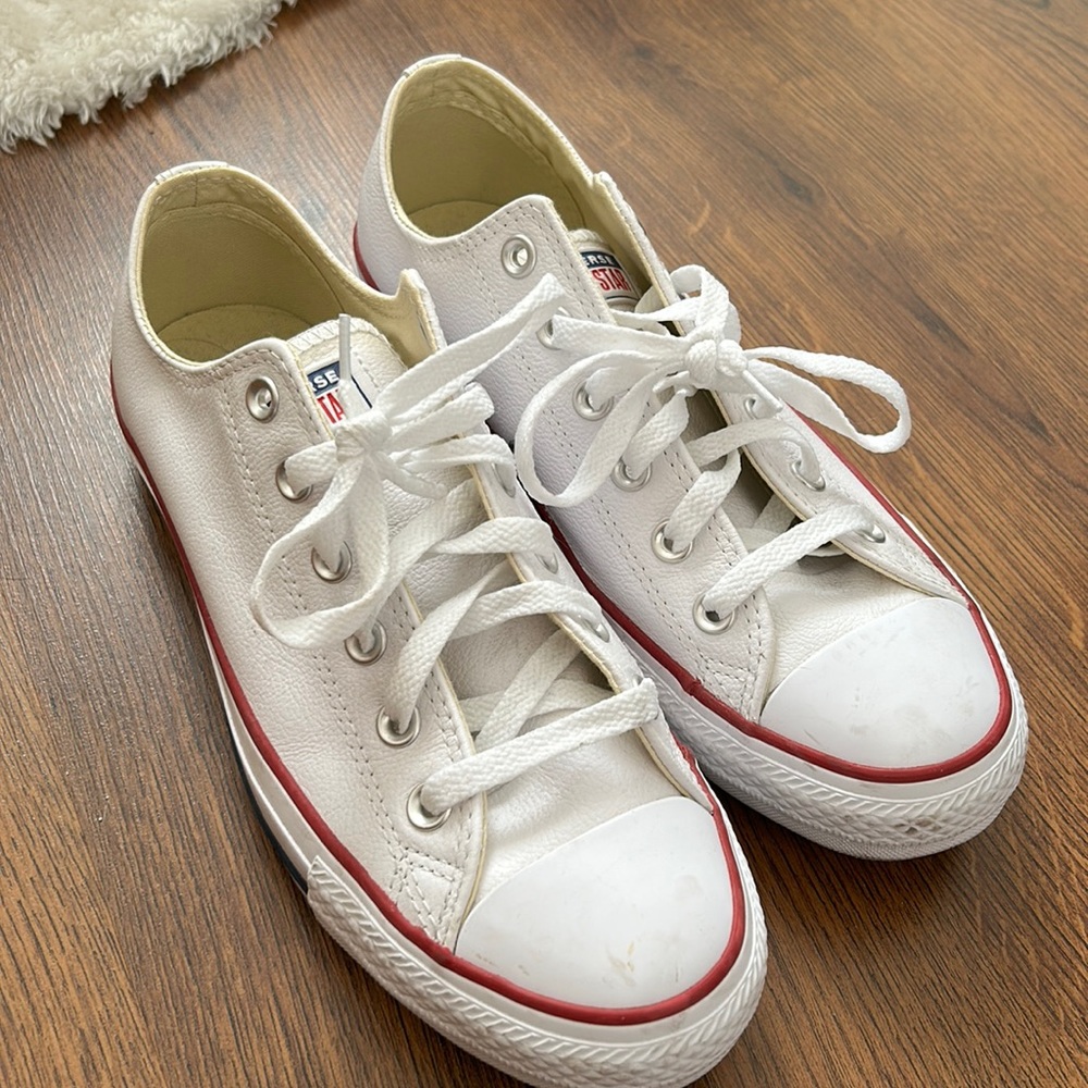 White leather converse
